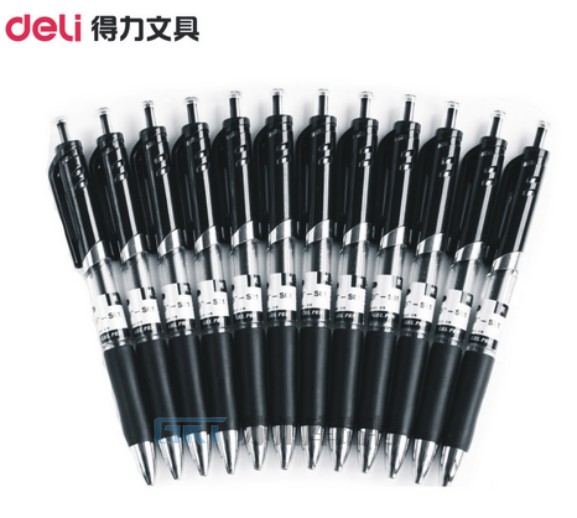 得力S01按动中性签字笔